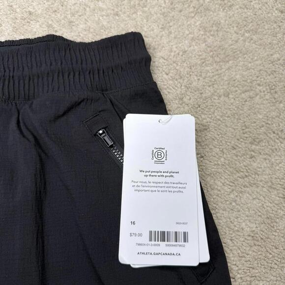 NWT Athleta Trekkie North Mid Rise Black Skort Skirt Shorts Women’s Size 16 $79 - Picture 7 of 10